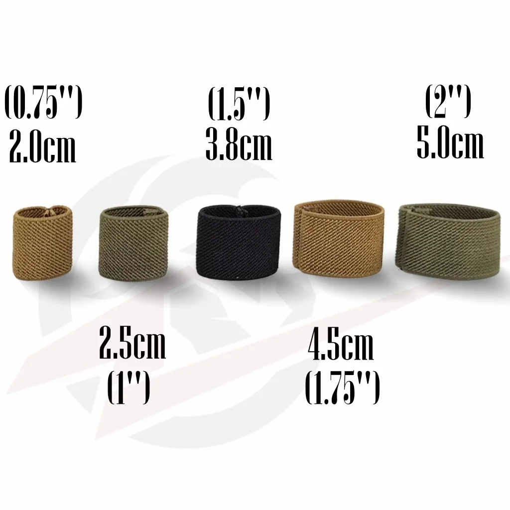 5 unids/pack anillo de correas elásticas tácticas hebilla de corbata multifuncional almacenamiento y acabado Multicam/BK/CB/RG