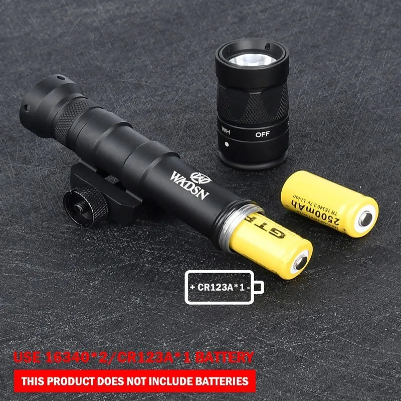 WADSN M300 M600 M300W M600W linterna táctica estroboscópica interruptor de presión de doble función Airsoft Accessroy Fit 20mm Picatinny Rail - imagen 3
