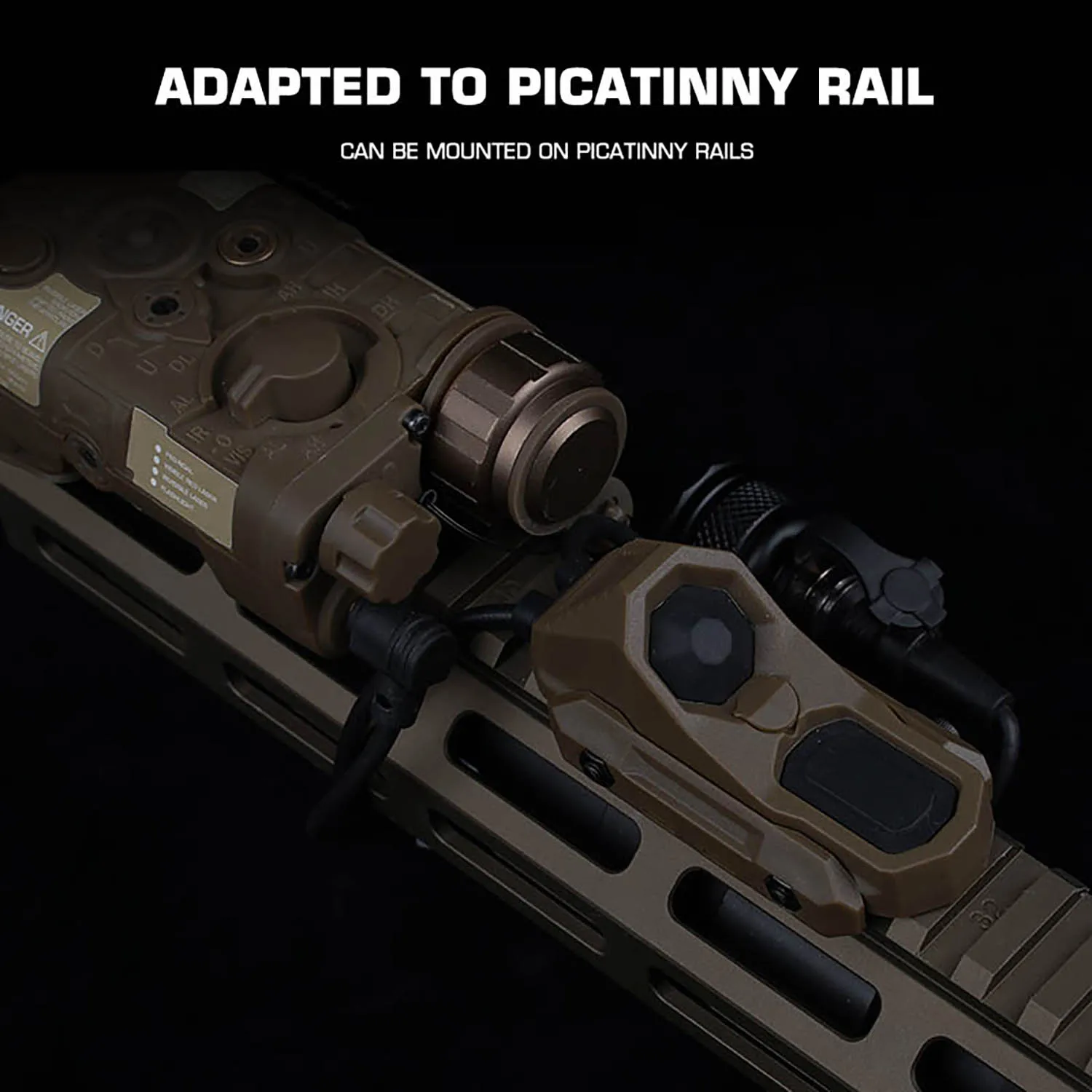 Doble cable remoto interruptor doble AXON Pro Picatinny Mlok SF luz arma linterna 2,5mm grúa láser DBALPEQ interruptor