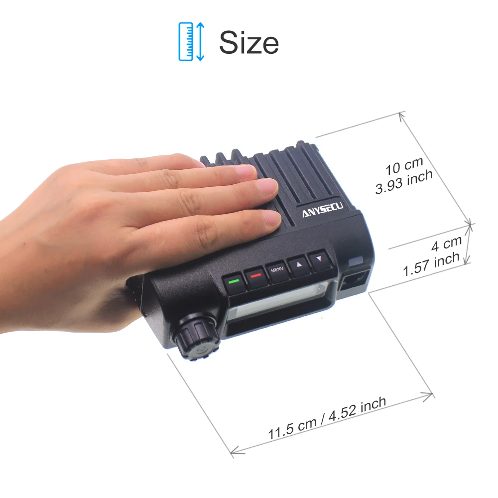 Anysecu 4G-W1plus 4G LTE comunicación rápida Radio móvil compatible Real-PTT sin límite de distancia vehículo montado con Cable - imagen 2