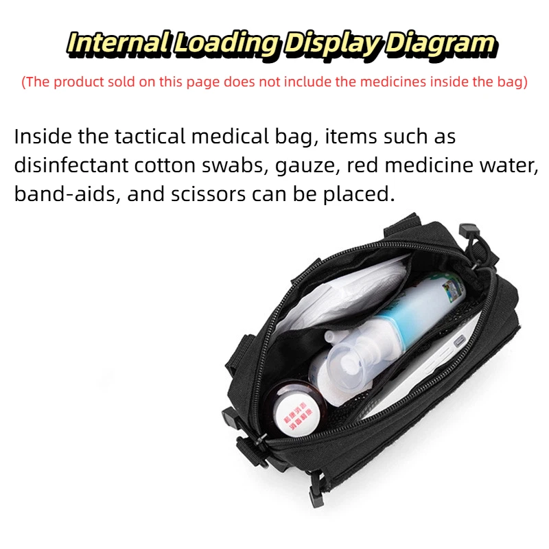 Riñonera táctica para deportes al aire libre, bolsa funcional para accesorios MOLLE, bolsa montada en la cintura, bolsa médica láser, herramienta EDC - imagen 3