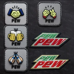Parche bordado PEW resistente – Insignia táctica para mochilas y chalecos
