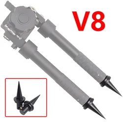 Para pies de púas para bípode V8, repuesto de púas metálicas de cambio rápido de 2 piezas, Compatible con bípode estilo Atlas