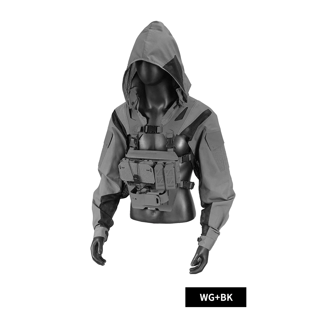 DMgear-Chaqueta táctica con capucha Original, ropa de camuflaje de manga larga con bolsa táctica, combinación cómoda y transpirable - imagen 5