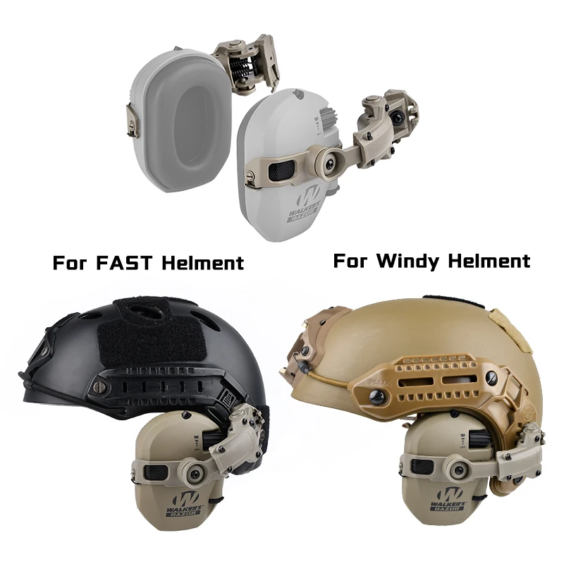 WADSN auriculares tácticos de afeitar, soporte de arco, auriculares con cancelación de ruido, auriculares Airsoft, Earmor - imagen 4