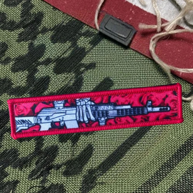 Parche con estampado de calavera, parches militares con gancho y bucle para ropa, insignia de moral táctica, pegatinas decorativas para mochila - imagen 2