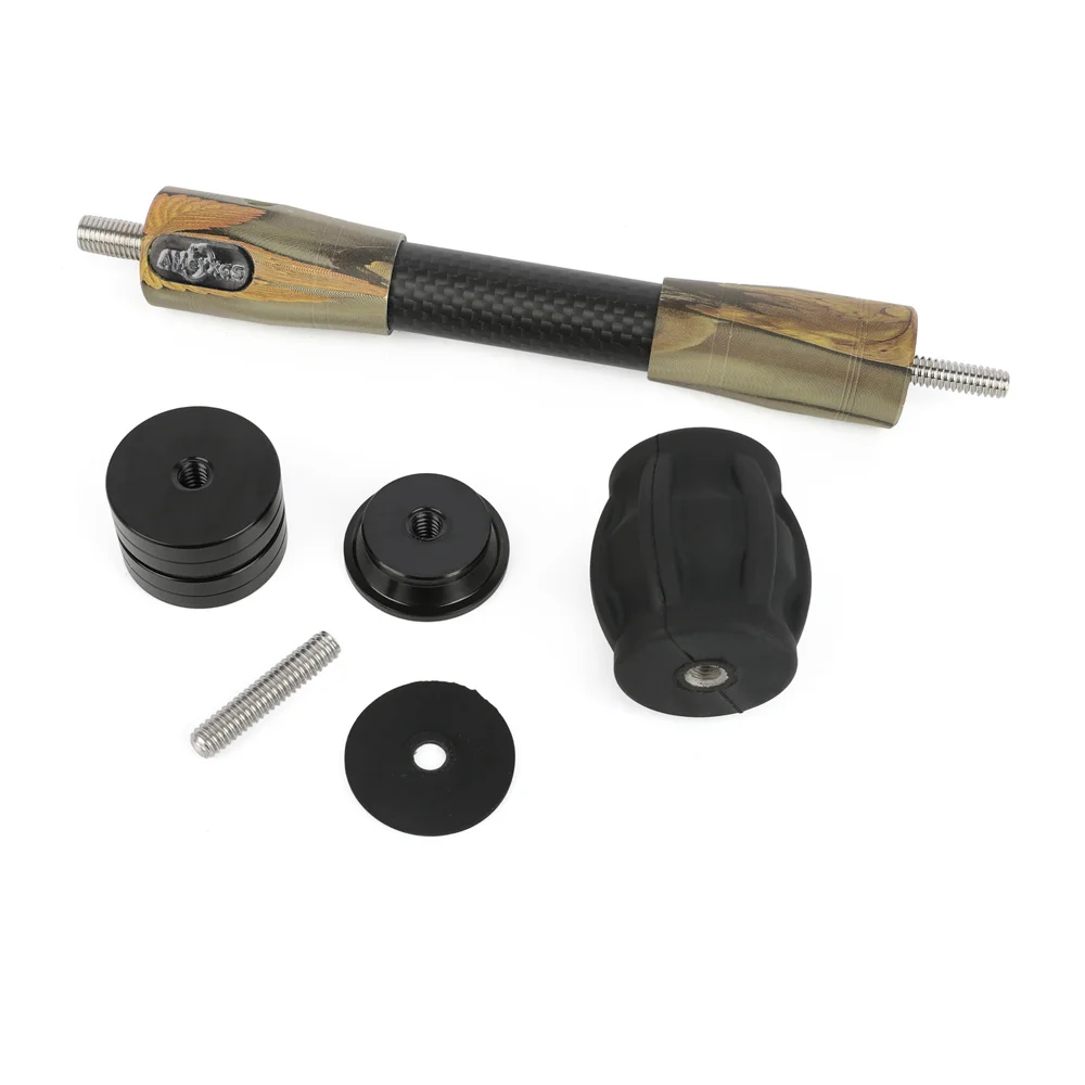 Estabilizador de arco de fibra de carbono 3k, arco compuesto recurvo, caza, tiro, varilla de equilibrio de 6/8/10/12/15 pulgadas, amortiguador de peso - imagen 5