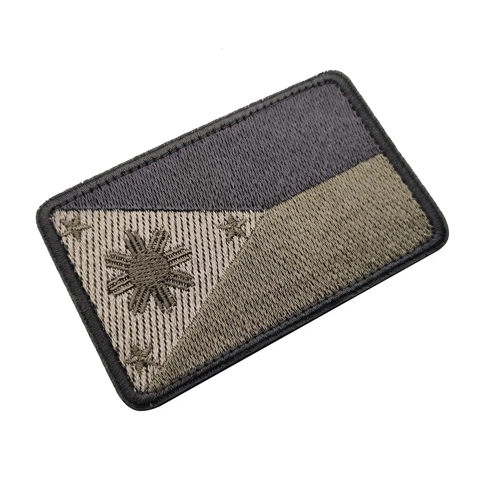 Parche de tela bordado de Filipinas, parche mágico, brazalete, bandera, parches para ropa, gancho y anillo, costura, anillo bordado - imagen 3