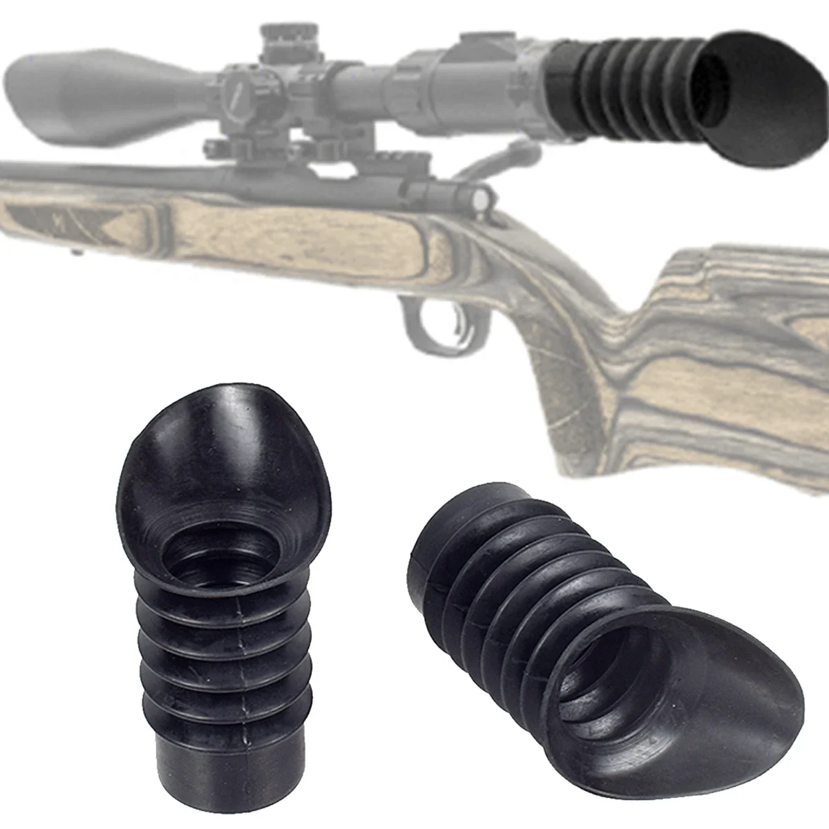 Protector Ocular para Rifle de caza táctica de goma, lente de retroceso, extensor de copa de ojo, ar15 ak47 - imagen 2