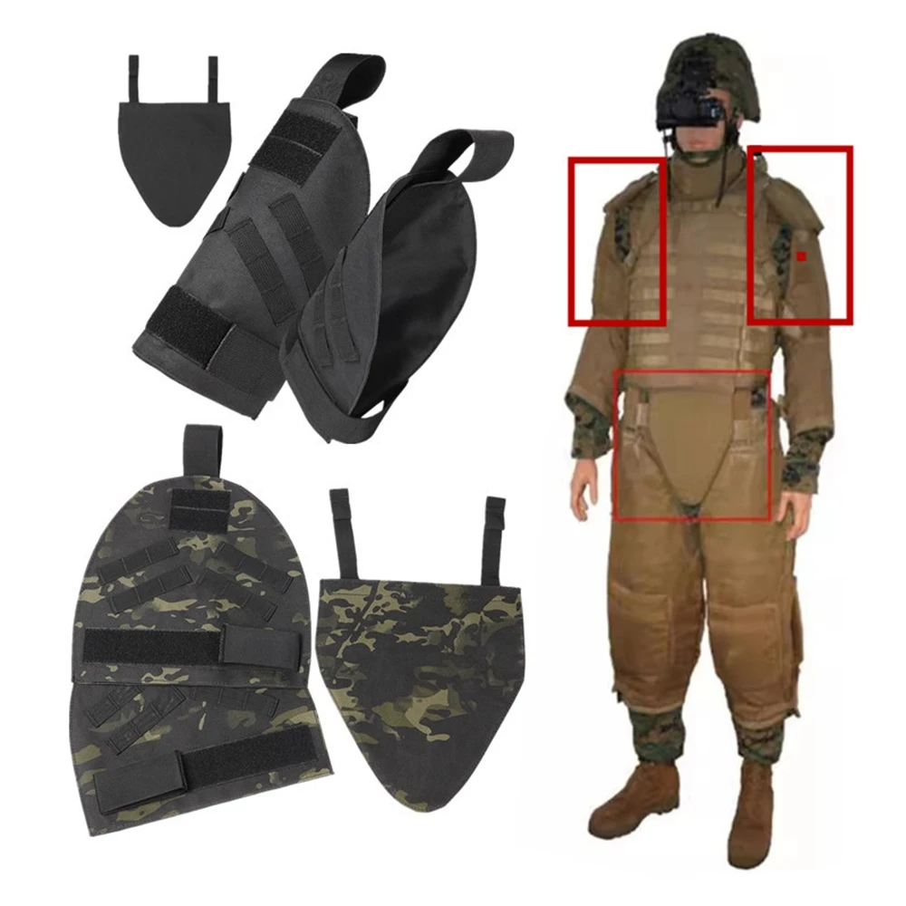 Chaleco táctico de Paintball, hombreras Molle, protectores exteriores Molle, almohadillas protectoras de hombro, conjunto de nailon para chaleco Universal, 3 uds. - imagen 2