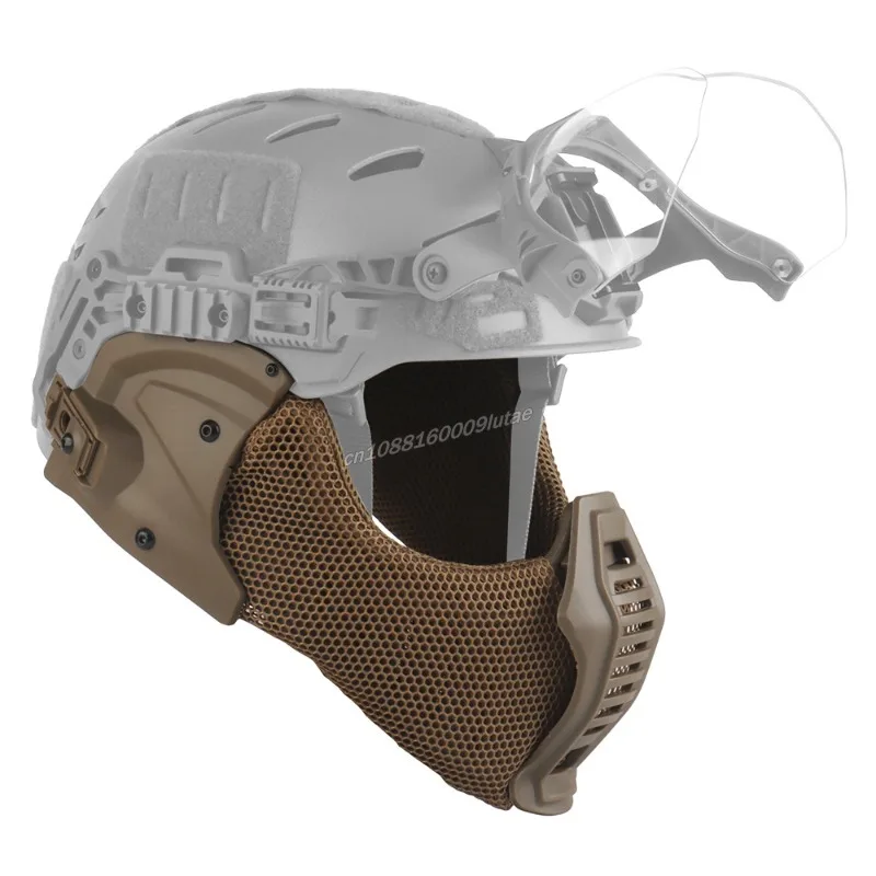 Protector bucal para casco Wendy 3,0, cascos de caza, equipo Airsoft, máscara de malla mandíbula, protección de media cara, accesorios tácticos para casco
