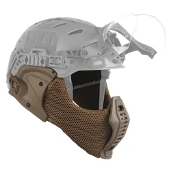 Protector bucal para casco Wendy 3,0, cascos de caza, equipo Airsoft, máscara de malla mandíbula, protección de media cara, accesorios tácticos para casco