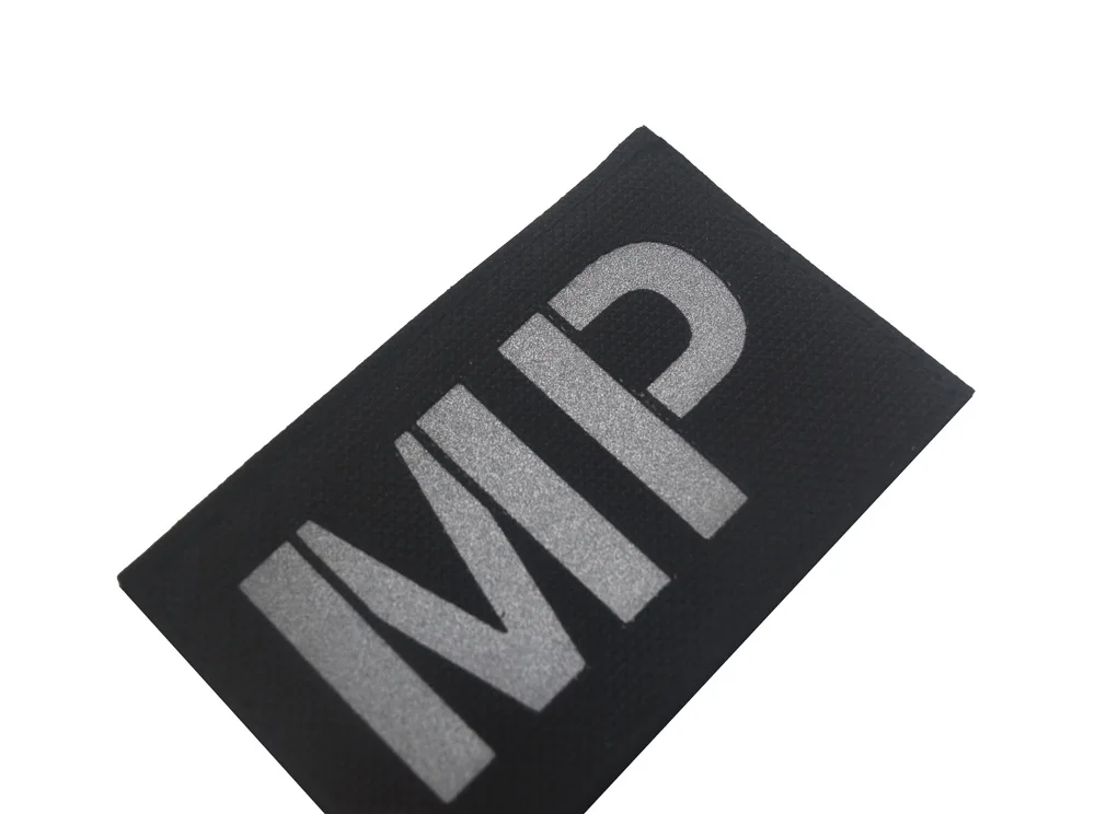 Paquete insignia MP insignia táctica parche mágico reflectante brazalete gancho y anillo parches bordados para ropa bordado costura - imagen 5