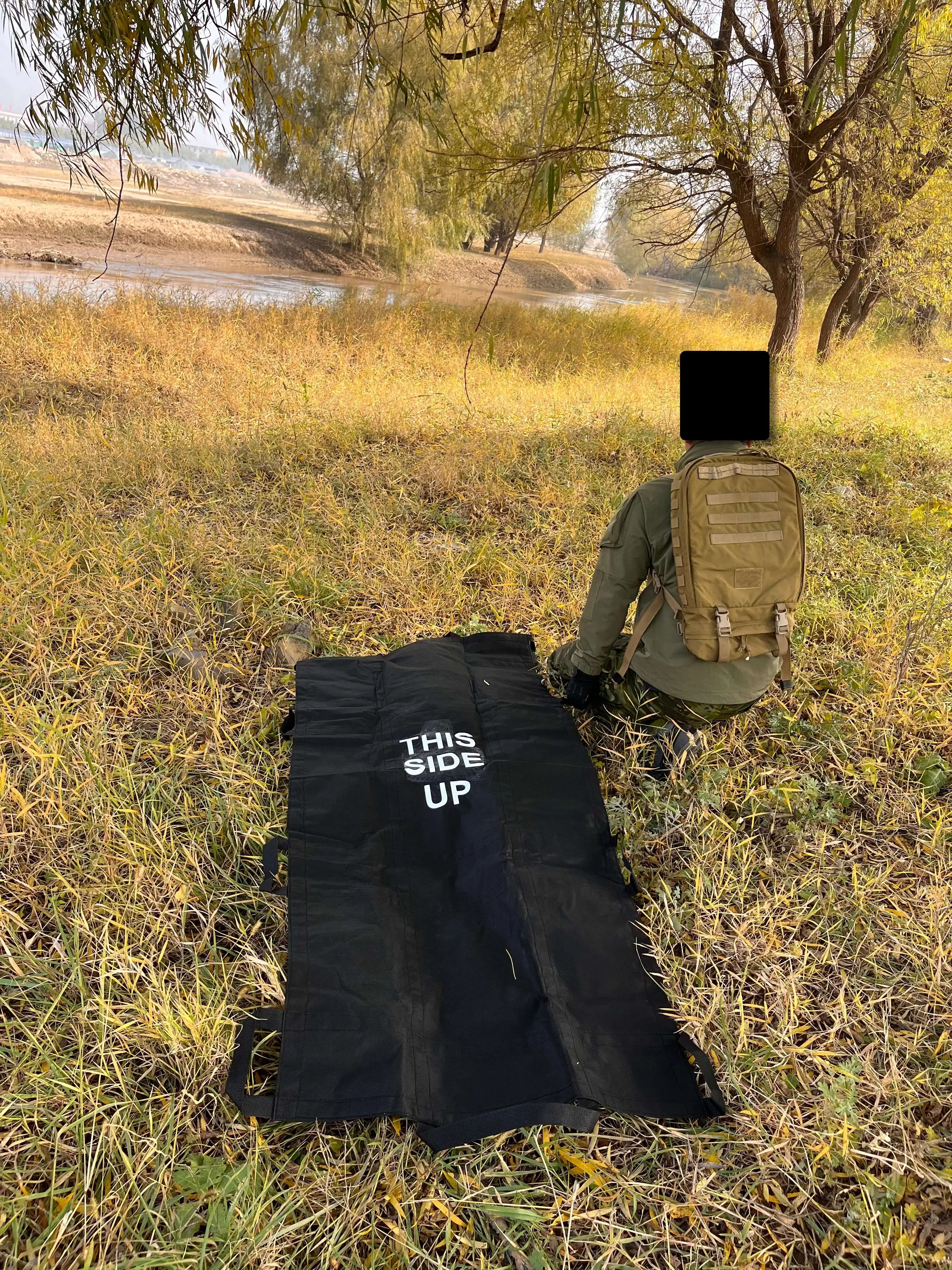 Camilla táctica ligera para cosplay, actividad de caza, camilla suave