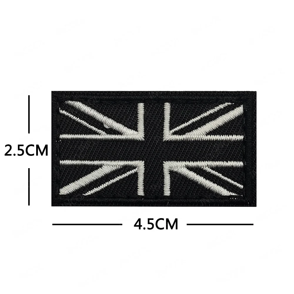 Tamaño pequeño EE. UU. Rusia Japón Alemania Reino Unido España Israel Francia Polonia Bulgaria Australia parche bordado apliques insignias luminosas - imagen 5