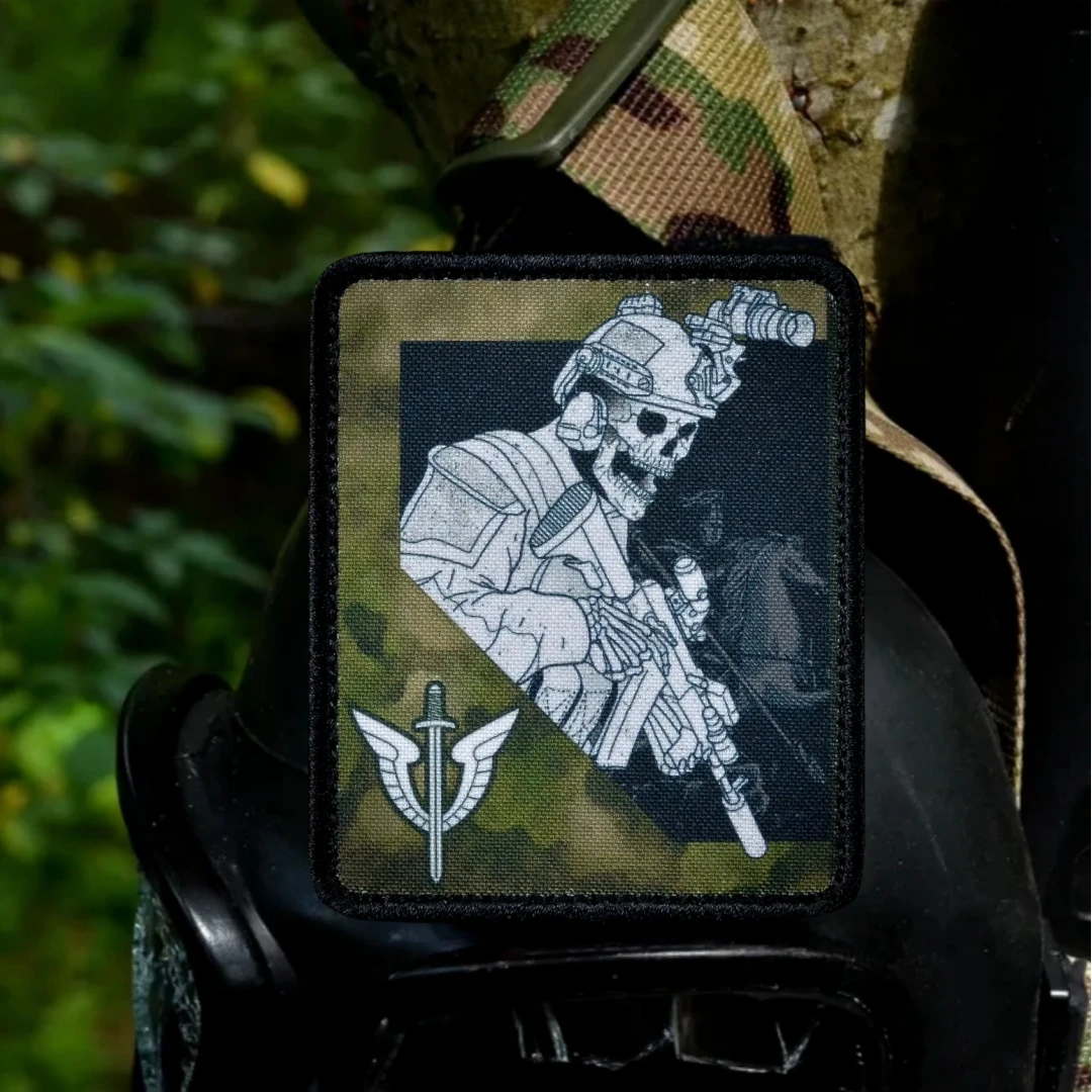 OMON, Moscú, insignia de moral de musgo impresa, parches de gancho y bucle, mochila táctica, brazalete del ejército militar, pegatina y hebillas de nailon - imagen 4