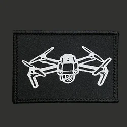 Parche para Dron UAV, insignia de moral táctica militar, mochila con gancho y bucle estampado, accesorio decorativo para ropa, brazalete adhesivo