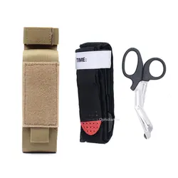 Bolsa médica táctica MOLLE con compartimentos para torniquete