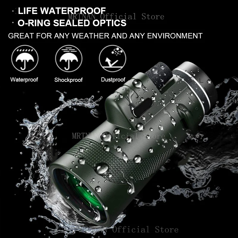 Telescopio portátil con Zoom HD de 5000M, plegable de larga distancia, Mini telescopio potente para caza, deportes, Camping al aire libre, Viajes - imagen 4