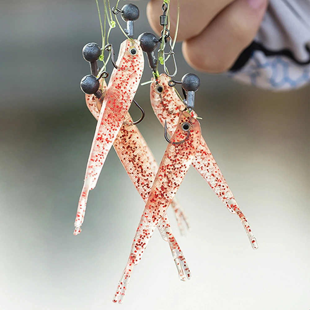 1 Juego de señuelos blandos, cebo de cola en forma de Y, anzuelos con cabeza de anzuelo de pez de agua dulce, cebo Artificial, perca, señuelo de carpa negra, herramienta de aparejos de lubina - imagen 2