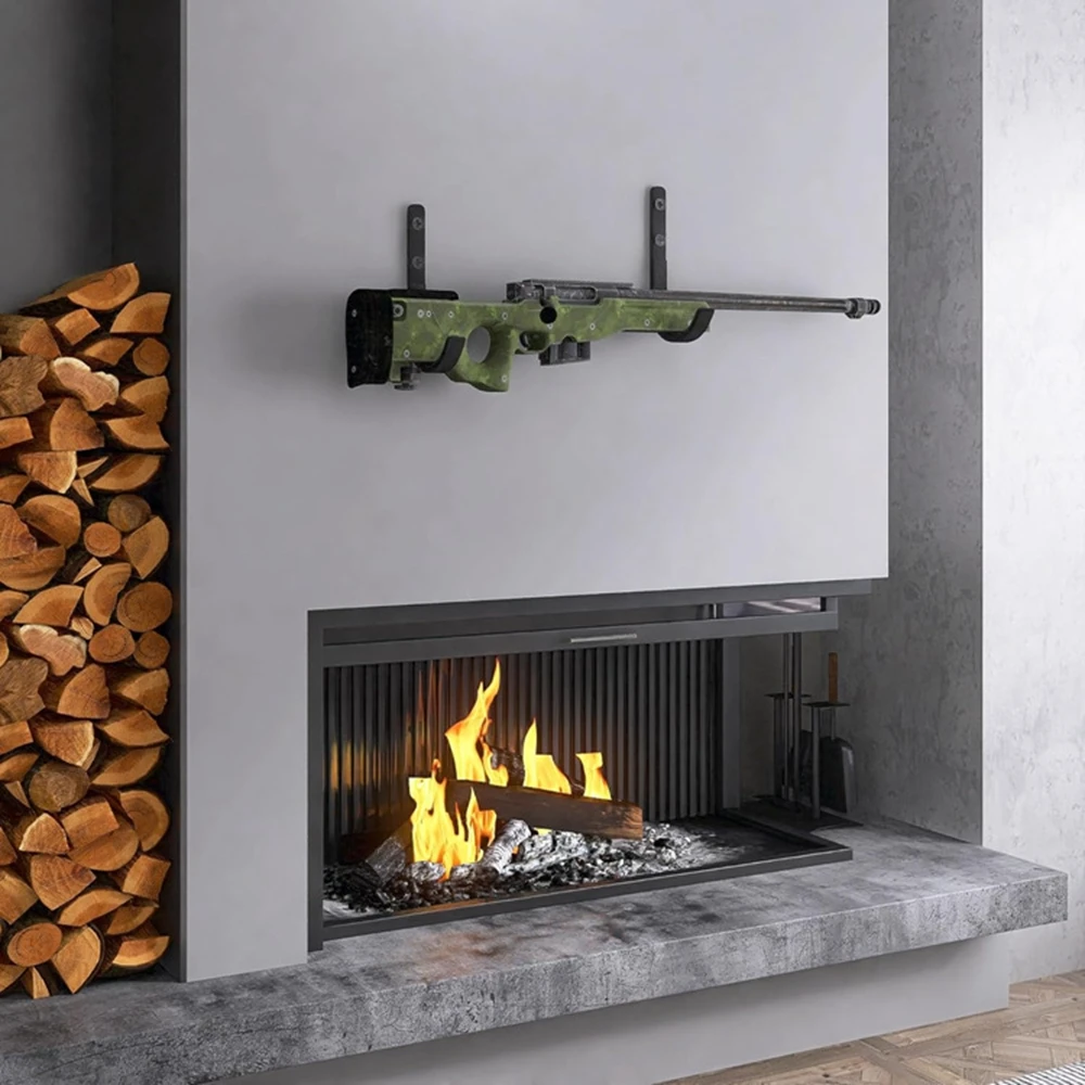 Ganchos de pared para pistola de Metal tácticos, estantes para pistola de interior para escopeta, soporte de pared para Rifle, soporte para pistola de almacenamiento - imagen 3