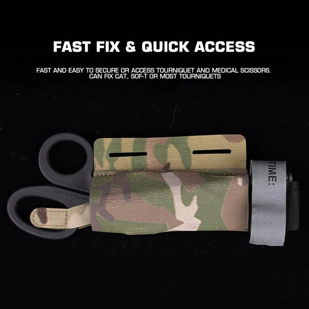 Soporte de torniquete elástico táctico MOLLE, acceso rápido, caza al aire libre, Camping, senderismo, supervivencia, bolsa médica de emergencia, accesorio - imagen 4