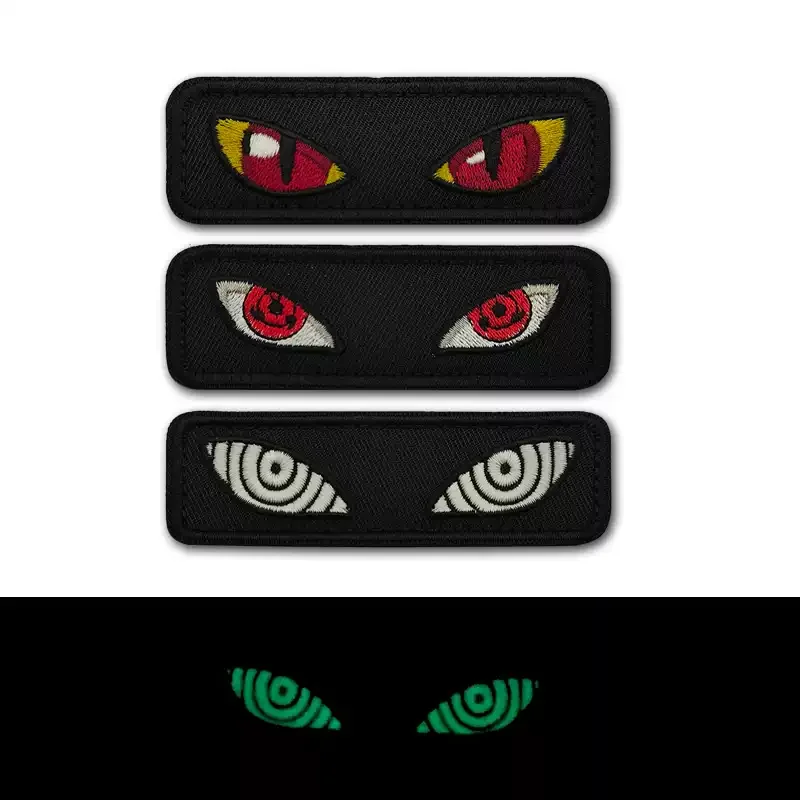 Parche táctico luminoso ojo de gato – Emblema moral para mochila - imagen 3