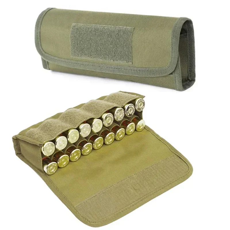 Bolsa táctica para munición Molle de 18 cartuchos, soporte de recarga para escopeta, caza, calibre 12/20G, soporte para cartuchos de pistola - imagen 3