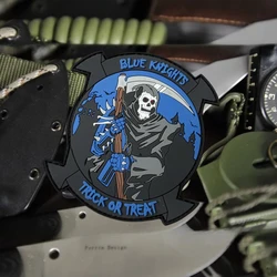 Parche de Halloween de Caballeros Azules "VMM-365", apliques de PVC, insignia de moral de la muerte, parches tácticos militares para ropa, pegatinas para mochila