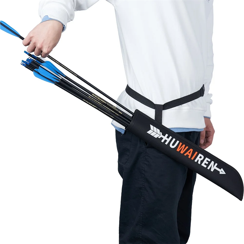 Bolsa de almacenamiento portátil para flechas para niños, lona negra, 1 piezas, tiro con arco para jóvenes al aire libre - imagen 4