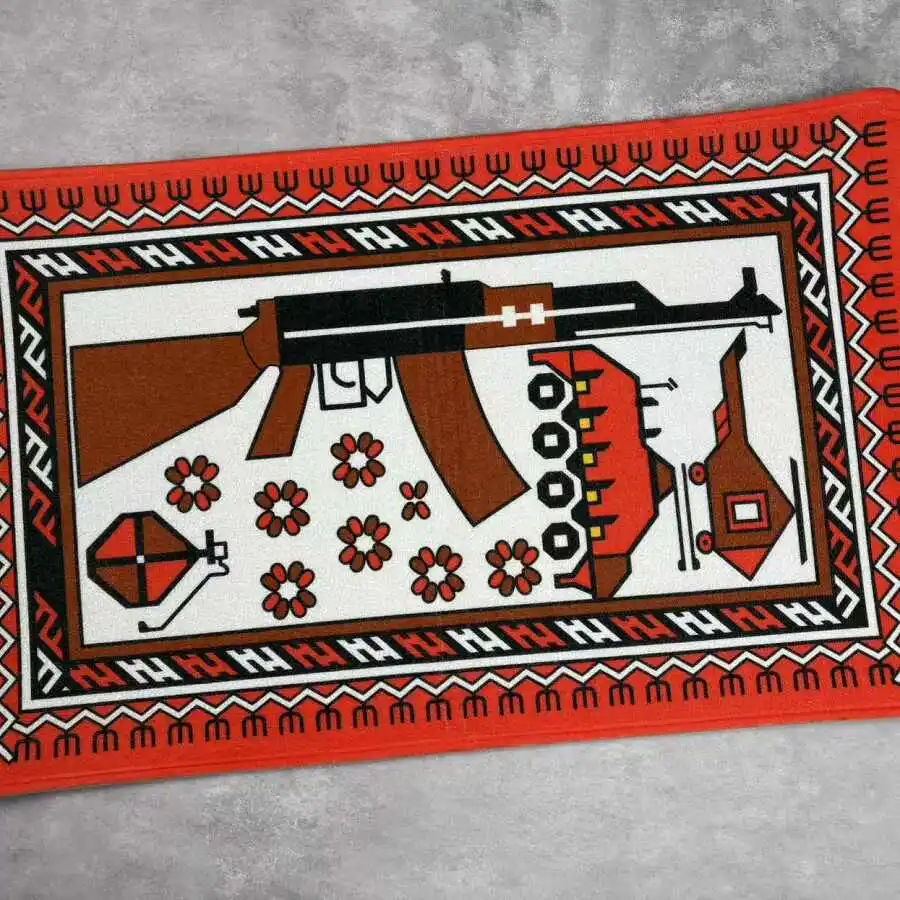 Felpudo táctico estilo Afghan War: antideslizante y absorbente de agua, 80x50cm - imagen 2