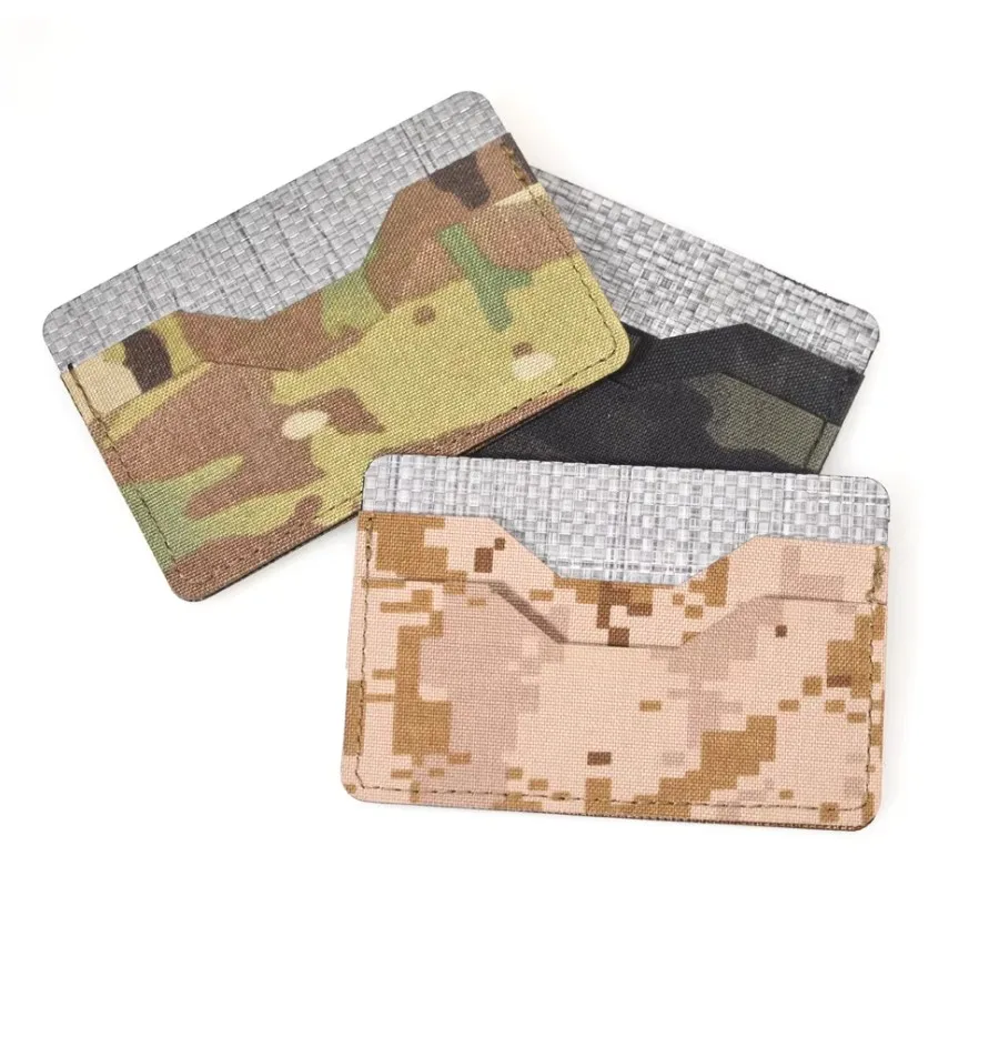 Tarjetero táctico para tarjetas de identificación al aire libre, bolsa portátil para tarjetas de crédito, bolsa con Clip pequeño, ranuras para tablero Tegris - imagen 3