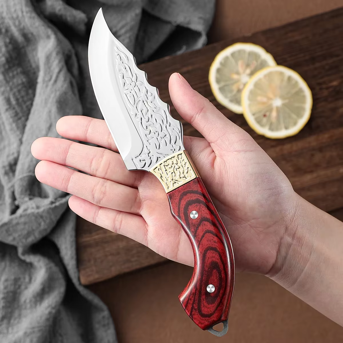 Cuchillo carnicero forjado de acero inoxidable para deshuesar