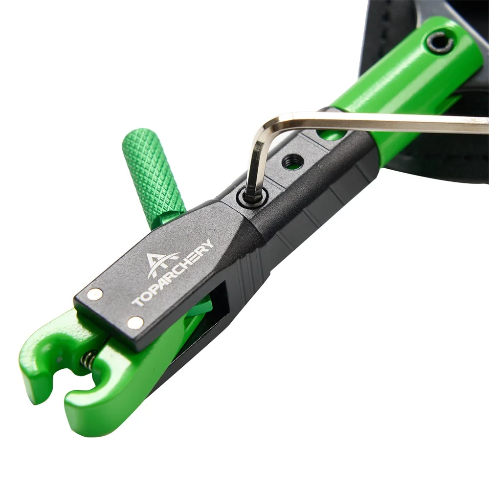 Liberación de tiro con arco, liberación de muñeca giratoria 360 colorida para L/R, liberación de tiro con arco de mano para arco compuesto, accesorios de caza - imagen 5