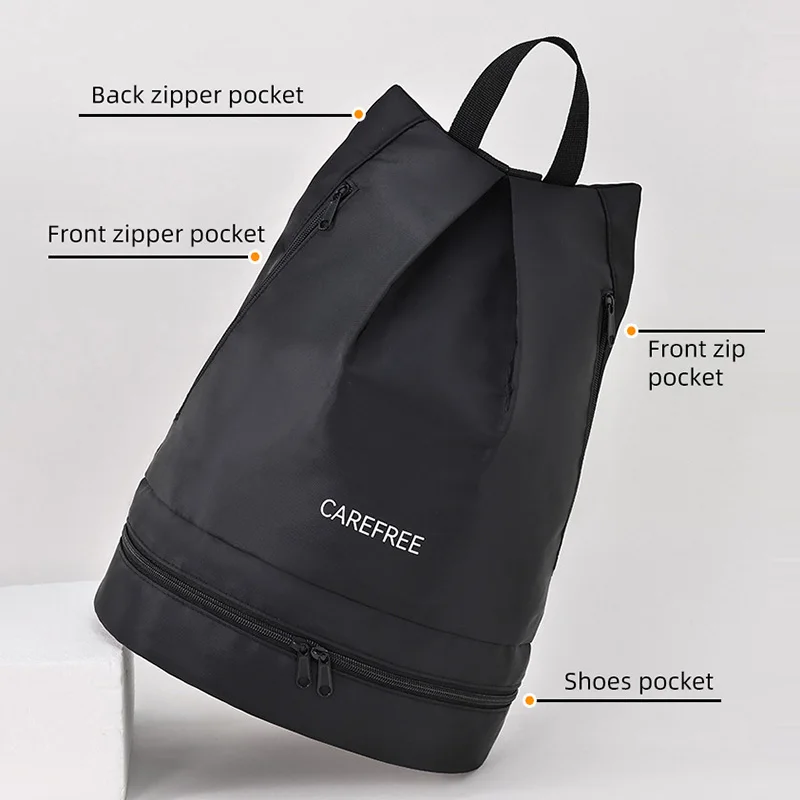 Mochila de natación con separación en seco y húmedo, bolsa de almacenamiento para gimnasio, deportes, vacaciones, playa, compartimento para zapatos, bolso grande de hombro para viajes al aire libre - imagen 5