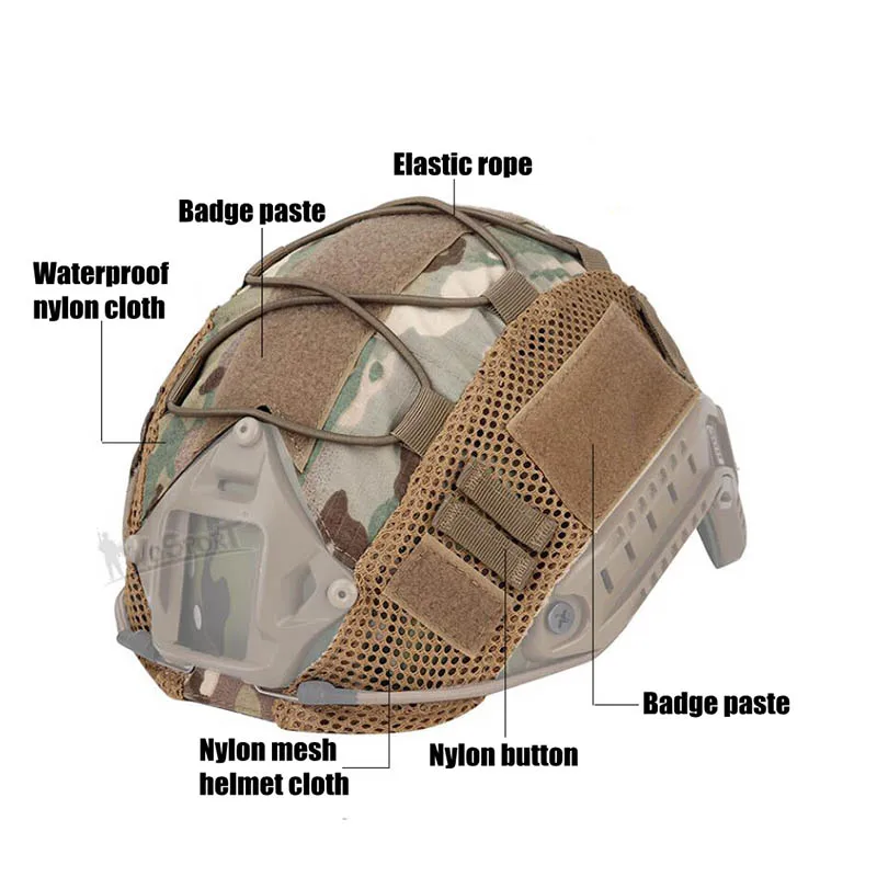 Cubierta de casco táctico para Fast MH PJ BJ, accesorios de casco del ejército Airsoft Paintball, CS Wargame, accesorios militares de caza - imagen 4