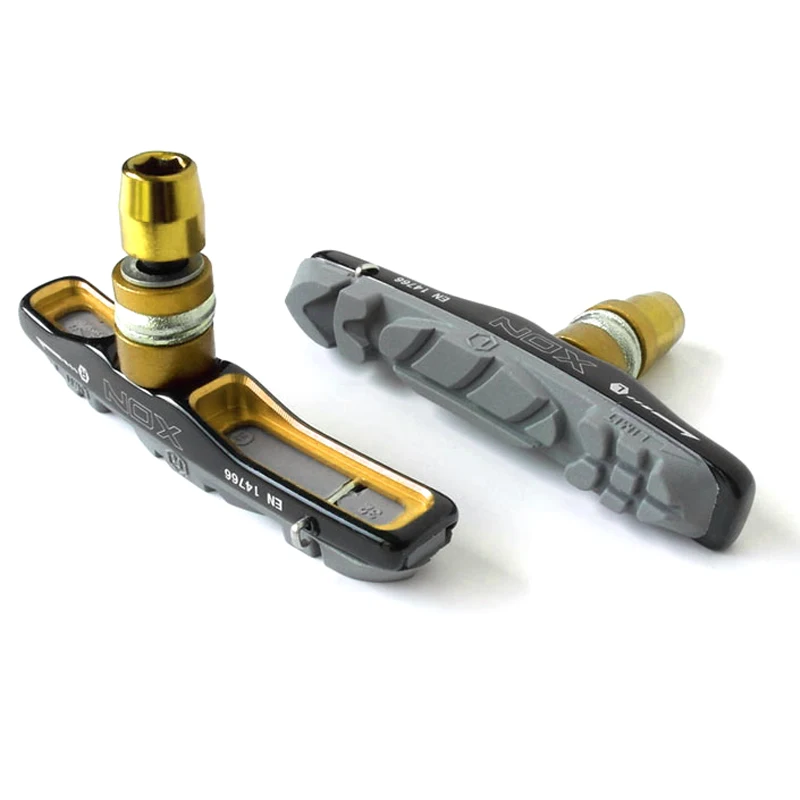 Aleación de aluminio Cnc, ánodo de doble Color, botas de freno de cajón ahuecadas, grupo de bloques de freno de abrazadera en V plegable pequeño para Mtb - imagen 5