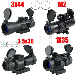 Mira telescópica compacta óptica M2 punto rojo verde 3x44 3,5x30 RGB mira láser equipo táctico tres iluminado para riel Picatinny
