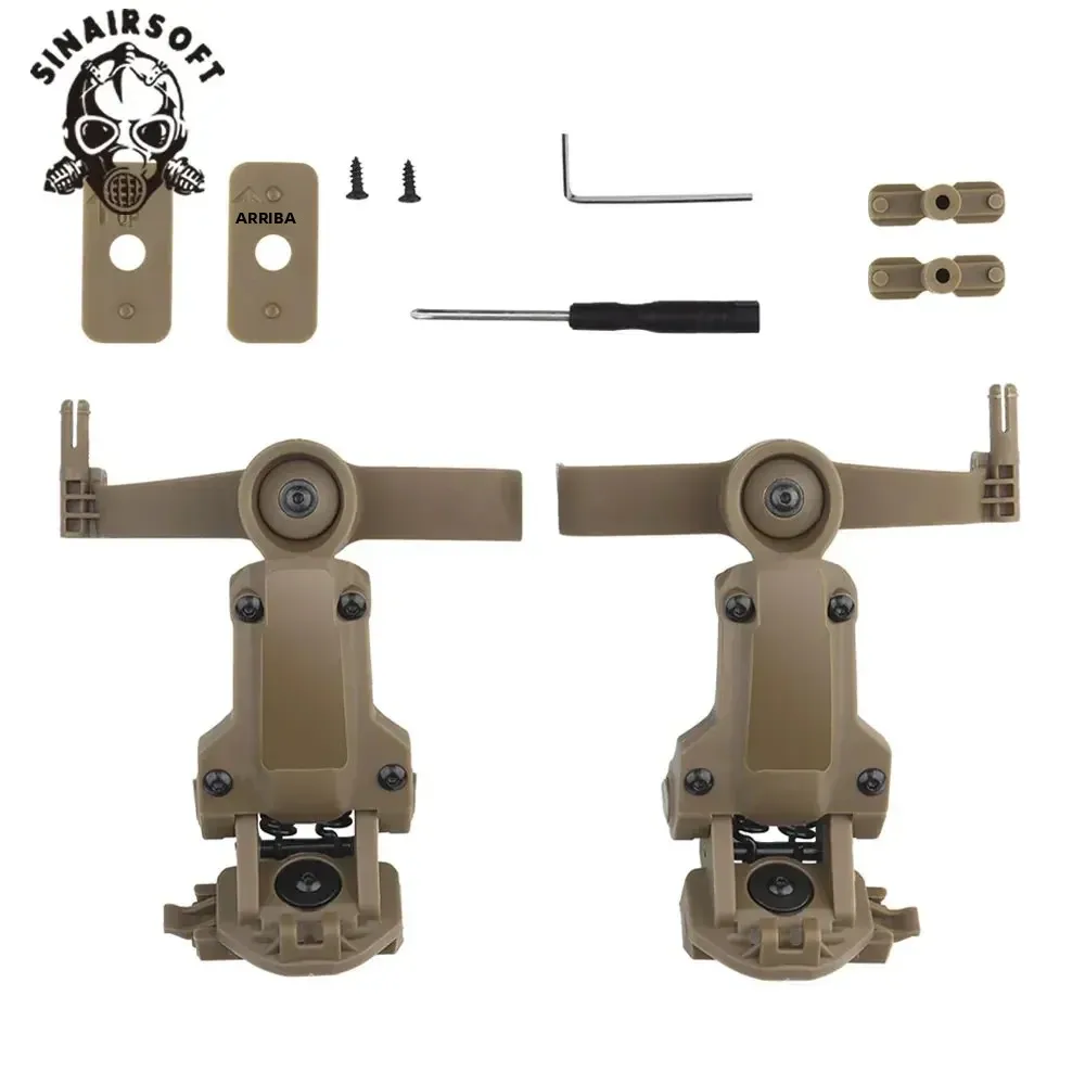 Kit de soporte para auriculares de tiro, adaptador de riel para casco con rotación multiángulo, compatible con OPS Core ARC y Team Wendy M-LOK, soporte para auriculares - imagen 4
