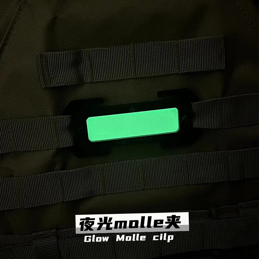 Tira táctica luminosa reflectante Molle Clip extraíble DIY mochila accesorios hebilla - imagen 3