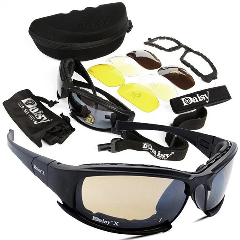 Gafas tácticas militares X7, gafas protectoras para deportes de ciclismo al aire libre, gafas de sol a prueba de polvo, a prueba de viento, equipo de visión nocturna - imagen 3