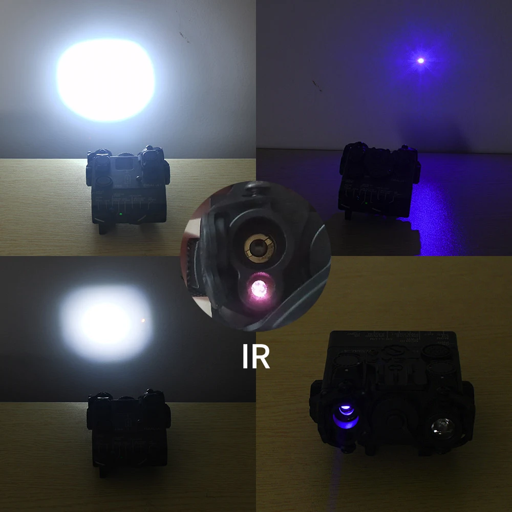 WADSN Airsoft DBAL-A2 antorcha indicadora LED luz blanca rojo verde azul mira láser puntero IR versión de Metal WD06014 ajuste riel de 20MM - imagen 2