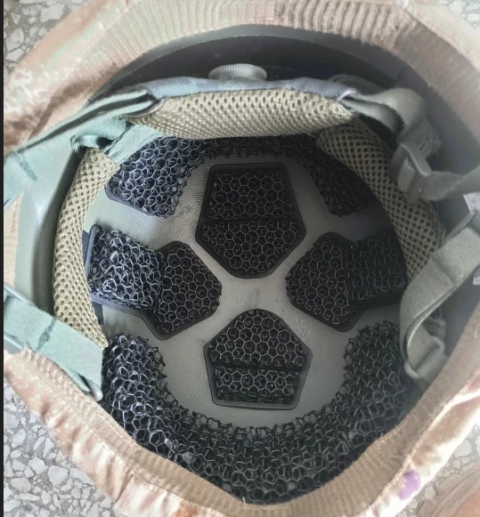 Almohadillas tácticas con estampado 3D de panal para casco, cojín reductor de presión transpirable, suave, impermeable, color negro - imagen 4