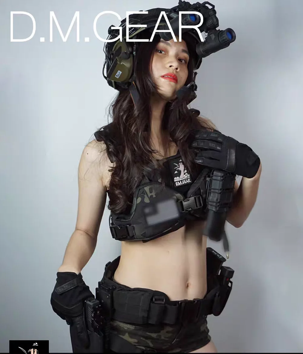 Chaleco táctico pequeño para niñas, traje de pecho Sexy, armadura de Bikini, Cosplay - imagen 3