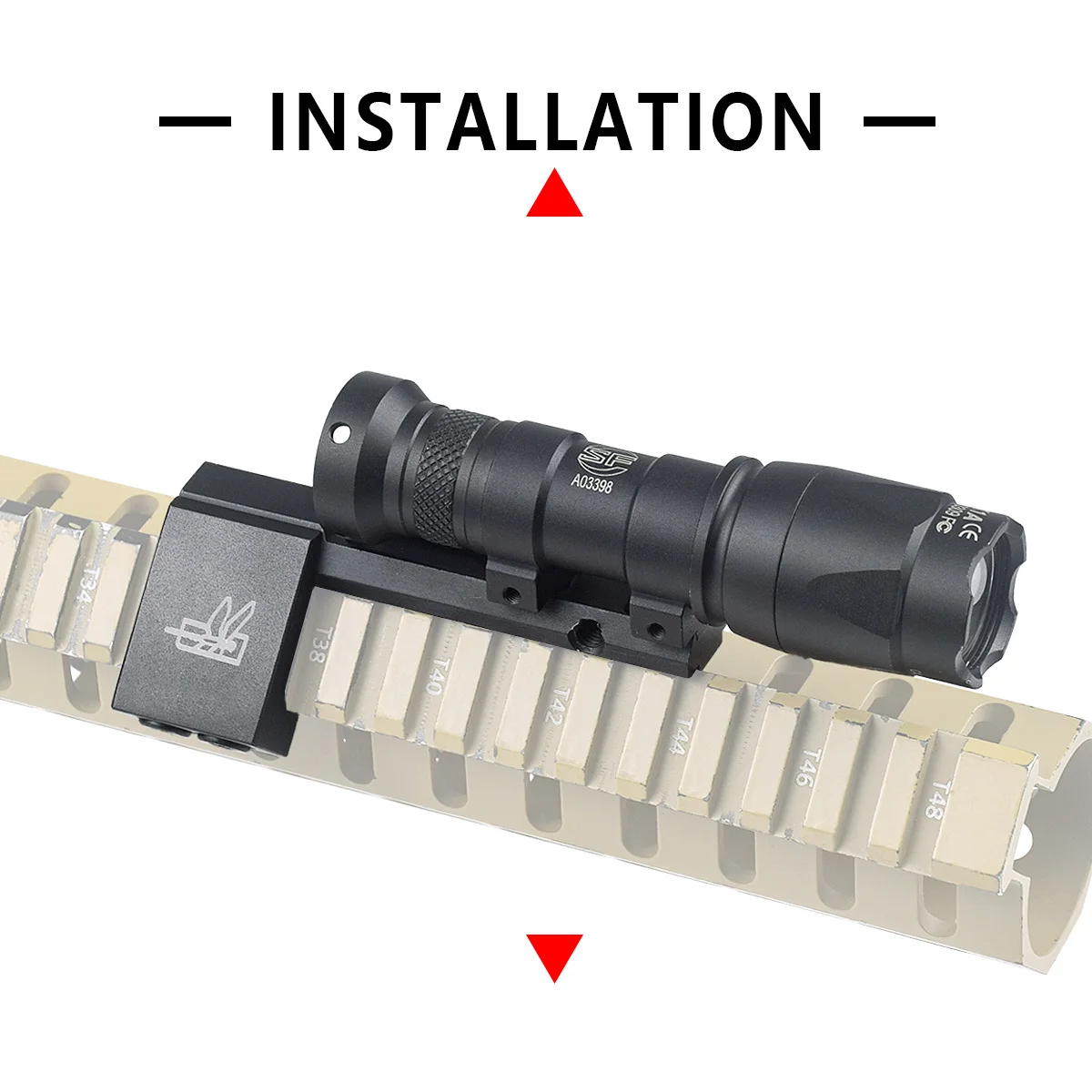 Soporte de luz adaptable Thorntail para Surefire M300 M600 M300V, armas tácticas de explorador, linterna en riel Picatinny de 20mm - imagen 3
