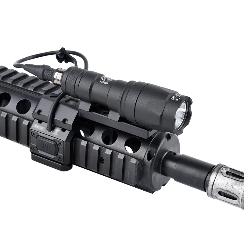Surefir táctico M600 M300 luz de explorador compensada SF adaptador de ala de luz modbutton interruptor de presión caza Airsoft arma linterna - imagen 2