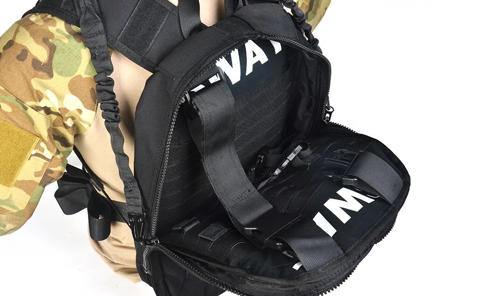 Chaleco Mochila Táctico - Sistema de liberación frontal