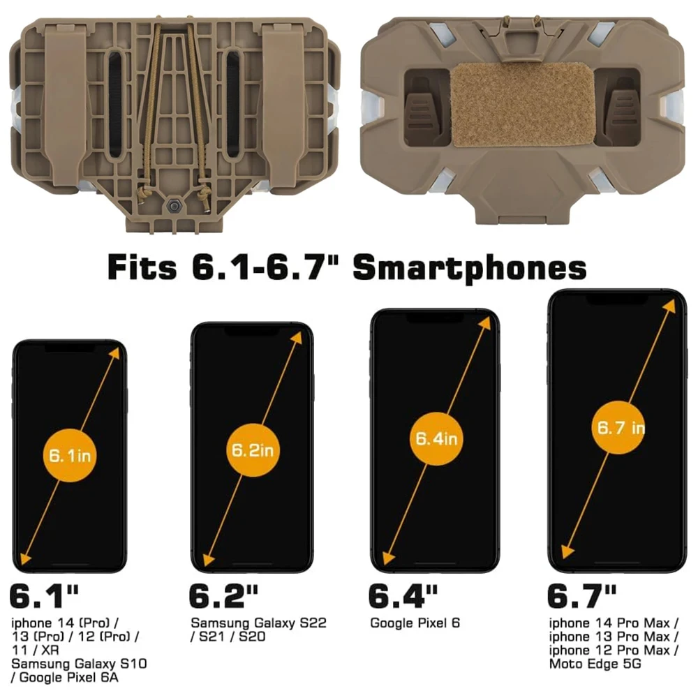Panel MOLLE táctico plegable CS Airsoft para mapa y funda móvil - imagen 4
