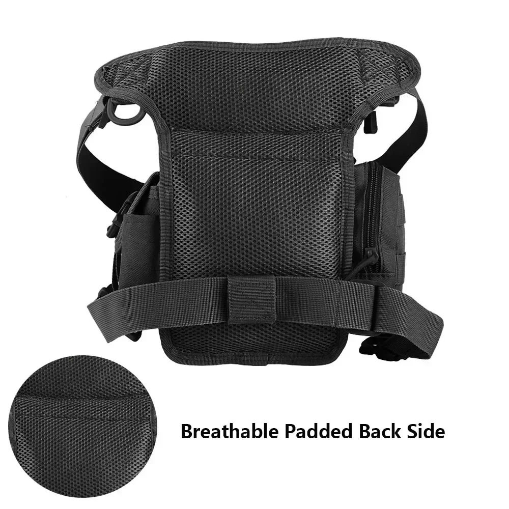 Bolsa táctica de nailon Molle para pierna, bolsa de alcance para pistola, paquete de cintura impermeable, accesorios de ciclismo y caza al aire libre - imagen 5