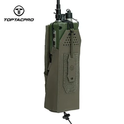 TOPTACPRO bolsa de Radio táctica para Walkie Talkie MOLLE MBITR PRC148 152 funda de herramientas de Radio 8533